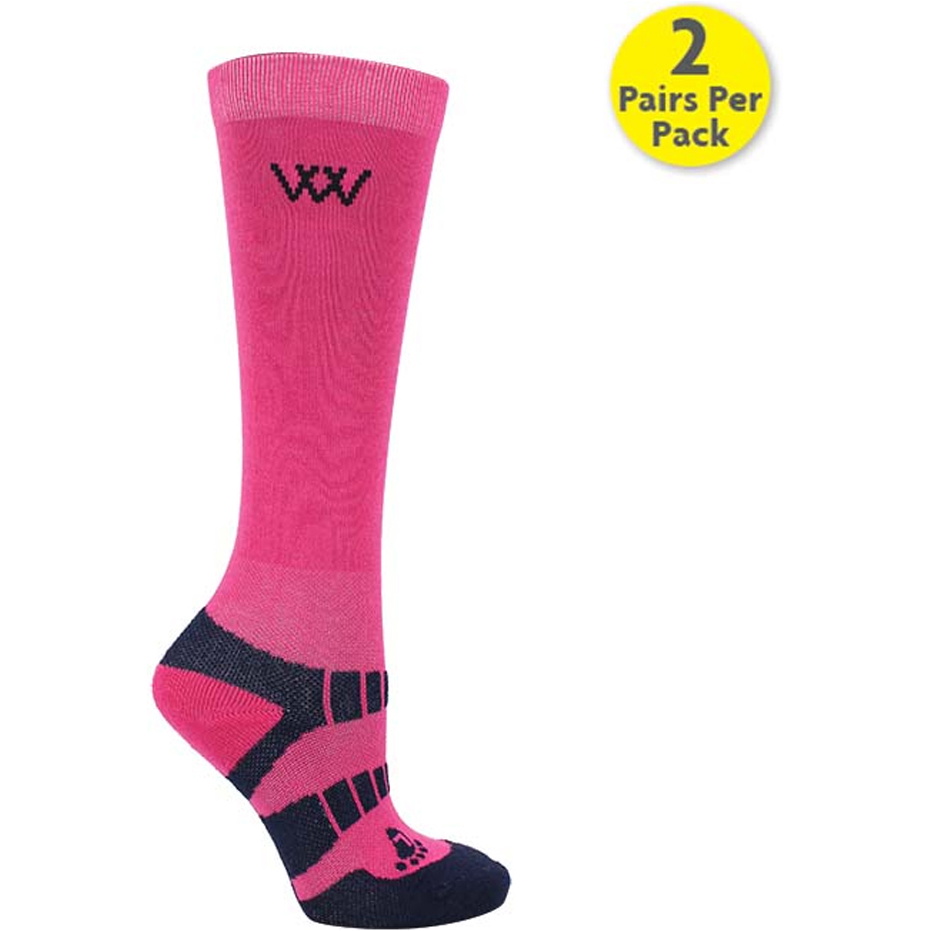 Woof Wear Junior Young Rider Socks Ww0019 - Pink / Navy